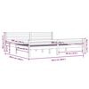 vidaXL Massivholzbett Grau 200x200 cm