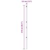 vidaXL Zaunpfosten 7 pcs Silber Ø32mm 210 cm Verzinkter Stahl