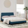 vidaXL Bett mit Matratze "Hanko" Blau 120x200 cm Samt