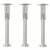 vidaXL Wegeleuchten 3 Stk. Silbern 60 cm Edelstahl