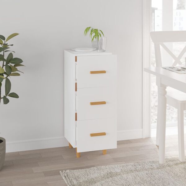 vidaXL Sideboard Weiß 34,5x34x90 cm Holzwerkstoff