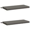 vidaXL Bankkissen SOEST 2 stk. 100 % Polyester Grau 80 x 40 x 5 cm