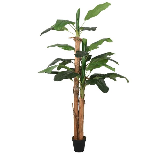 vidaXL Bananenbaum K&uuml;nstlich 19 Bl&auml;tter 180 cm Gr&uuml;n