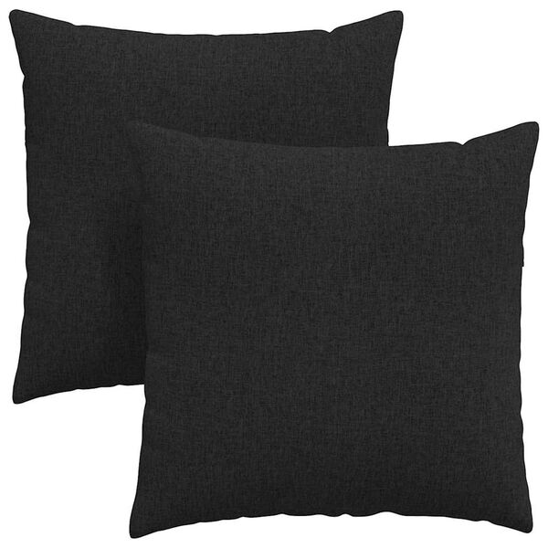 vidaXL Sofakissen 2 pcs Schwarz 80 x 80 cm Stoff