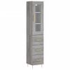 vidaXL Highboard Grau Sonoma 34,5x34x180 cm Holzwerkstoff