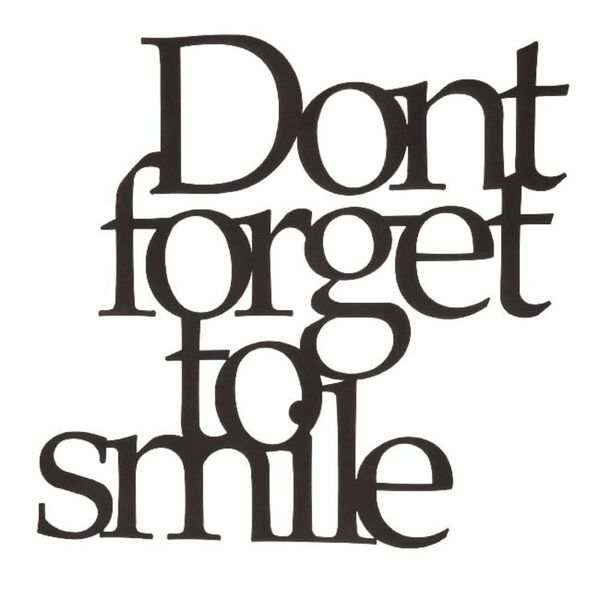 Homemania Wanddekoration Worte 70x67 cm Stahl Schwarz