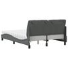 vidaXL Bett mit Matratze Dunkelgrau 140x190 cm Stoff