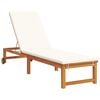 vidaXL Sonnenliege Braun 202 x 53 x 89 cm Massivholz Akazie