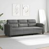 vidaXL 3-Sitzer-Sofa Dunkelgrau 180 cm Mikrofasergewebe