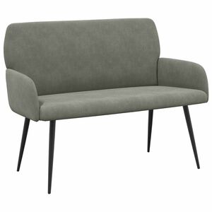 vidaXL 2-Sitzer Sofa mit Metallbeinen 2-Sitzer Hellgrau Cordstoff