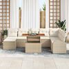 vidaXL Garten-Sofa-Set mit Kissen 9 pcs Beige und Creme