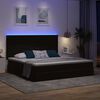 vidaXL Bett mit Stauraum und LED mit LED Schwarz 200 x 200 cm Samt