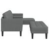 vidaXL Sofa Set mit Kissen 2 pcs Dunkelgrau Polyester