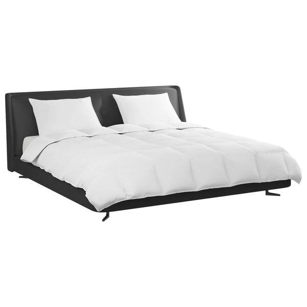 vidaXL Bettdecken Set mit Kissen 3 pcs Wei&szlig; Daunenfeder