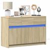 vidaXL TV-Schrank mit LED-Beleuchtung Sonoma-Eiche 91x34x61 cm