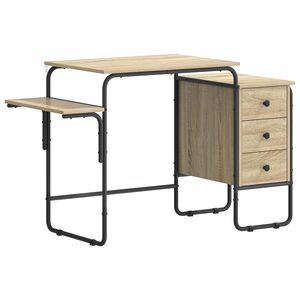vidaXL Schreibtisch mit Stauraum Sonoma-Eiche 120 x 50 x 75 cm