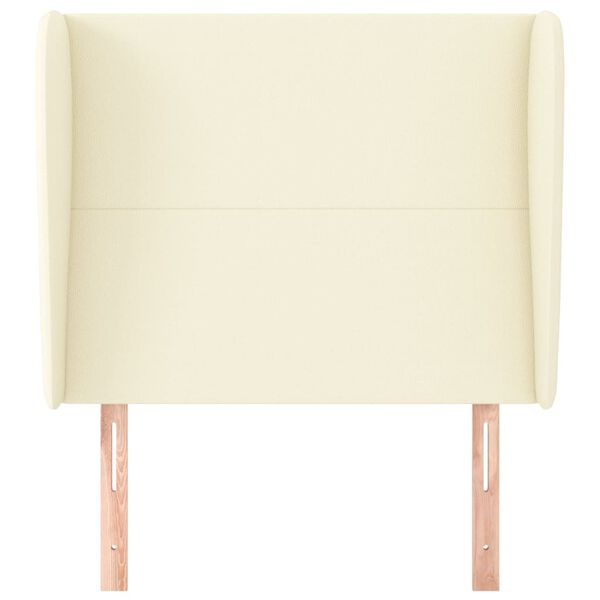 vidaXL Kopfteil mit Ohren Creme 93x23x118/128 cm Kunstleder
