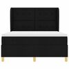 vidaXL Boxspringbett mit Matratze Schwarz 200 x 160 cm Stoff