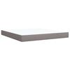 vidaXL Boxspringbett mit Matratze Taupe 180x200 cm Stoff