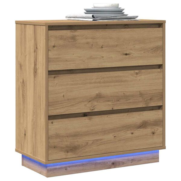 vidaXL Nachttisch Artisan-Eiche 71 x 34,5 x 75 cm Holzwerkstoff