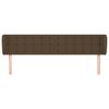 vidaXL Kopfteil mit Ohren Dunkelbraun 163x23x78/88 cm Stoff