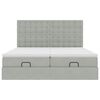 vidaXL Ottoman-Bett mit Matratzen Hellgrau 160x200 cm Samt