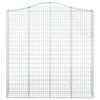 vidaXL Gabionen mit Hochbogen 9 Stk. 200x30x200/220cm Verzinktes Eisen