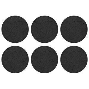 vidaXL Gehwegstein 6 pcs Schwarz &Oslash; 44 x 2 cm Gummi