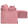 vidaXL Sofa Rosa Gesamtabmessungen: 198 x 134 x 80 cm (B x T x H) Samt