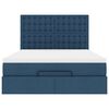 vidaXL Ottoman-Bett mit Matratze Blau 140x190 cm Stoff