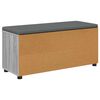 vidaXL Flurbank mit Kissen mit Regal Graues Sonoma 100 x 38 x 46 cm