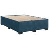 vidaXL Boxspringbett mit Matratze Dunkelblau 140x190 cm Samt