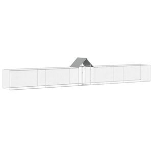 vidaXL H&uuml;hnerstall 9x1x1,5 m Verzinkter Stahl