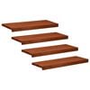 vidaXL Treppenstufen 4 stk. 80 x 25 x 2 cm Braun Massivholz Buche
