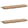 vidaXL Bankkissen VIANEN 2 stk. 100 % Polyester Sand 140 x 30 x 12 cm