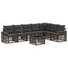 vidaXL Gartensofa-set 8 stk. Grau und Dunkelgrau Poly-Rattan
