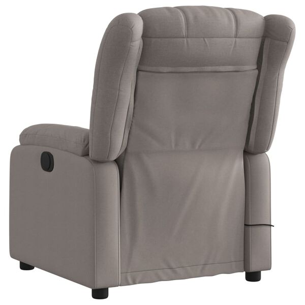vidaXL Massagesessel Taupe Stoff