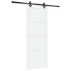 vidaXL Schiebet&uuml;r 83 x 211 cm Holzwerkstoff Wei&szlig; und Schwarz