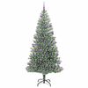 vidaXL K&uuml;nstlicher Weihnachtsbaum beschneit mit LED Licht 210 cm