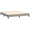 vidaXL Boxspringbettgestell Hellgrau 180x200 cm Samt