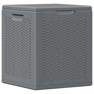 vidaXL Gartenbox Grau PP Rattan 90 L