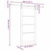 vidaXL Schiebet&uuml;r Wei&szlig; 93 x 202 cm Massives Kiefernholz