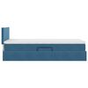vidaXL Bett mit Stauraum und LED mit LED Dunkelblau 100 x 200 cm Samt