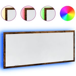 vidaXL LED-Badspiegel R&auml;uchereiche 100x8,5x37 cm Holzwerkstoff