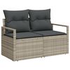 vidaXL Sofa Set mit Kissen mit Speicher 9 pcs Hellgrau Poly-Rattan
