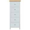 vidaXL Schubladenschrank Hoch 45x32x115 cm Massivholz Eiche