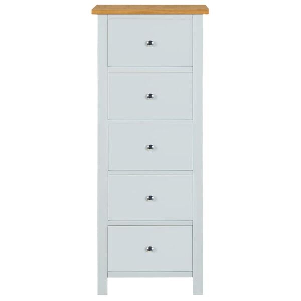 vidaXL Schubladenschrank Hoch 45x32x115 cm Massivholz Eiche