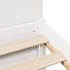 vidaXL Massivholzbett mit Regal ohne Matratze Weiß 140x200 cm Kiefer