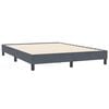 vidaXL Boxspringbett ohne Matratze Dunkelgrau 140x210 cm Samt