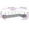 vidaXL Gartensofa-set mit Kissen 6 pcs Hellgrau Poly-Rattan